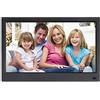 UsmAsk Spacmirrors Cornici per foto digitali Schermo IPS digitale ad alta definizione a piena vista, telecomandato elettronico, con calendario elettronico, funzione di riproduzione di musica video (Nero 7 p