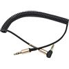 tinysiry Cavo audio Aux da 3,5 mm da maschio a femmina Audio Audio Audio Resistente all'usurabile Nero
