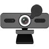 HUIOP Fotocamera del Computer,Webcam 1080P HD Webcam Computer con Microfono USB PC Web Camera Grandangolo 120 Gradi con Luce di riempimento unità Gratuita per la Registrazione Chiamate Conferenze