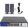 YUKOFE Switch Ethernet a 18 porte Hub di rete domestica intelligente Ufficio Splitter Ethernet migliorato Guardia Trasferimento dati veloce per uso domestico e ufficio