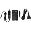 vhbw caricatore compatibile con Acer CR-5130, CR-6530 camera - Stazione di carica + cavo auto, spia di carica, 4,2 V