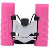 Plyisty Binocolo 8x21 per Bambini, Binocolo Pieghevole Compatto con Struttura Impermeabile e Visione Ingrandita Chiara, per il Campeggio di Birdwatching (Rosea)