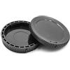 vhbw set di copriobiettivi compatibile con Nikon Nikkor Z 50mm f/1.8 S fotocamera - Tappo posteriore e per corpo macchina, nero