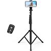 Andoer Andoer 157 cm / 61.8 in Smartphone Selfie Stick Treppiede da scrivania allungabile supporto per fotografia con clip per telefono otturatore remoto senza fili