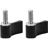 FEICHAO Vite con manico CNC regolabile ad ala singola M5* 12 viti per accessori fotografici SLR Rinforzo di collegamento compatibile con GoPro 10 Action Camera (2 pezzi, nero)