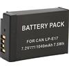 CHICIRIS E17 Batteria Ad Alta capacità -Smart per 200d II R10 R150D M6MARK2 800D 850D 760D M3 M3 Batteria per Fotocamera Ideale Viaggi e Sport Nell'autostrato in Aria