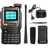 Tomvorks Interfono Wireless a Lungo Raggio da 5 W VHF UHF Dual Band Radio Bidirezionale Walkie Talkie 999 Avviso Meteo NOAA AM/FM, Batteria 2600 MAh Tipo C Ricarica (EU)