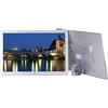 BAIYUN Cornice for foto digitale in metallo Album fotografico elettronico da 17 pollici Foto Lettore video musicale Calendario Sveglia Cornice for foto digitale con display a LED (Color : Silver)