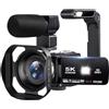 YFDGD Fotocamera Digitale Ultra HD 5K 60FPS Zoom 18X Videocamera Touch Screen LCD Da 3 Pollici Professionale WIFI Portatile Scatta Nitida Fluida(With 32GB Card)