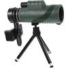 DOITOOL Telescopio Monoculare 12x50 Nero Vetro e Treppiede in Alluminio per Bird Watching e Osservazione Notturna a Bassa Luminosità