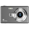 YFDGD Fotocamera Digitale 4K HD 1080P For Vlogging Con Messa A Fuoco Automatica Da 96 MP Videocamera Zoom 16X Schermo IPS 2,4 Pollici Scatta Nitida Fluida(Gray)