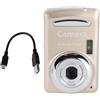 Fuchooky Videocamera digitale portatile HD da 5 MP con zoom digitale 16X, schermo LCD da 2,4 pollici, videocamera 720P 30FPS, alimentazione a batteria AAA, design compatto e leggero, (Oro)