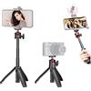 Andoer MT-08 Mini Treppiede da tavolo allungabile Palmare Staffa di Fotografia Supporto con Testa a sfera flessibile 1/4 di pollice Vite per Selfie Viaggi Vlogging