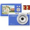 Andoer Compact 4K Fotocamera Digitale Videocamera Videocamera 50MP Display IPS da 2.88in Messa a fuoco automatica Zoom 16X Anti-vibrazione Viso Detact Sorriso Cattura Flash Incorporato con batteria