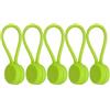 SHINROAD Fascette magnetiche riutilizzabili 5/10 pz avvolgicavo in silicone Twist Cord Organizer clip per cuffie Home Office Scuola titolari antipolvere verde