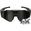 rialgirw Pov Occhiali da sole da baseball 4K con fotocamera, aggiornamento 2026 4K HD Pov Sport Smart Recording Occhiali da sole con audio per baseball e azione all'aperto (Tri-B)