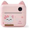 Andoer P1 fotocamera per bambini fotocamera istantanea stampante fotografica per bambini con 2 rotoli di carta da stampa scheda SD da 32 GB supporto WiFi utilizzabile su carta fotografica autoadesiva