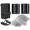 Hila Optics. Batterie ad alta capacità (2 unità) + caricabatterie da viaggio AC/DC compatibile con Sony Cybershot DSC-H20B + Krusell Multidapt tracolla (finitura nera)