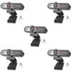 Mealoodiousmusea 5 set di webcam per computer con messa a fuoco automatica HD USB Online regolabile per PC con microfono cablato di ricambio webcam esterna videocamera nera 2K