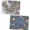 Housoutil 1pezzi Sfondo Di Natale in Carta Decorativo Per Scatti Fotografici Stampa Fronte-retro Senza Pieghe o Riflessi Motivi Natalizi Realistici Per Creare Atmosfera Leggero e Facile Da r