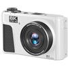 Luqeeg Camera 88 MP 8K, Autofocus Zoom 18X, Schermo Lancio 3 Pollici 180, Telecamera Mirrorless WiFi a Doppia Batteria con Tappo per Lenti, Scheda di Memoria da 32GB per Fotografia (WHITE)