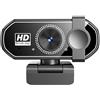 TIEOAXFT Webcam for PC Full HD 2K 4K 30fps con microfono, for desktop e laptop USB, webcam for streaming live for videochiamate(2K)