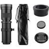 HUIOP telephoto zoom lens HUIOP Fotocamera MF Obiettivo zoom super teleobiettivo F/8.3-16 420-800mm T2 Mount con anello adattatore M4/3-mount Sostituzione filettatura 1/4 per G9 GH5 II GX7 GX8 GX9 GX850 G90