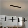 Lampadario Lineare a Sospensione 8xGU11 in Pietra Nera