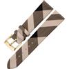 ROUREOX Cinturino in Pelle Fibbia ad Ardiglione in Acciaio Inossidabile, Bracciale di Ricambio Orologio per Burberry BU1938 BU9109 BU9107 BU9014 BU9111-Bianco Riso+Oro 20mm