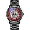 FANMIS Orologio da polso da uomo di lusso con ruota della roulette automatico meccanico Hollow Skeleton Dial Design Orologi in acciaio inossidabile impermeabile Business Luxury Automatic Self-Wind
