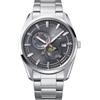Orient Contemporary Sun & Moon - Orologio Da Polso Da Uomo Automatico E A Carica Manuale Meccanico Casual Bracciale E Cassa In Acciaio Inox Di Colore Grigio Quadrante Analogico Grigio - RA-AK0311N