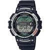 Casio Orologio al quarzo con timer da pesca da uomo con cinturino in resina, nero, Orologio al quarzo