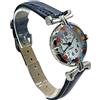 Vinciprova Le Gemme di Venezia Orologio Donna Murrina Veneziana Millefiori Colore Acciaio watch in Vetro di Murano (Blu) Lady
