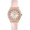 Guess Orologio analogico da donna con strass, rosa scintillante