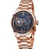 OBLVLO Orologio meccanico automatico in acciaio inossidabile di marca di lusso per uomo Orologio luminoso con stella terrestre impermeabile GC-SW