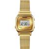 MASTOP Orologio da polso da donna al quarzo, ultra sottile, splendido e semplice, con quadrante piccolo, cinturino in acciaio a maglia, oro, Digitale, orologi al quarzo