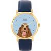 Toff London Brown Cocker Spaniel Dog Watch Ladies 38mm Case 3atm Resistente all'acqua Design personalizzato Movimento al quarzo Di lusso Alla moda