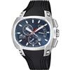 LOTUS Orologio Uomo Analogico in Gomma Nero | Movimento al Quarzo, Cronografo, Calendario, Vetro Minerale ad Alta Resistenza, Impermeabile 5 ATM 15754/A