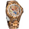 Tiong Orologi meccanici in legno da uomo scheletro automatico orologio auto-avvolgimento leggero per gli uomini orologio da polso, Fbm-mw001-marrone, Gotico