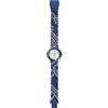 Hip Hop Bandana Time-Only Orologio Donna, Cinturino Stampato in Silicone e Cassa di 32 mm di Diametro con Quadrante Bianco