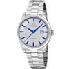 JAGUAR Swiss Made Orologio Uomo in Acciaio Inox. 316l Argentato | Movimento al Quarzo, Calendario, Vetro Zaffiro ad Alta Resistenza, Impermeabile 5 ATM J1041/2 Essentia