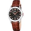 Festina Orologio Donna Analogico Cinturino in Pelle Marrone - Quarzo - Vetro minerale alta resistenza - Impermeabile 5 ATM - Elegante, classico e vintage - Special Prices F16929/E