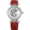 Sea Gull SEA-GULL Orologio da donna con cinturino in pelle impermeabile scheletro meccanico automatico per orologio da donna serie 6002L, 811.11.6002l-r