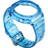 ROUHO Bisel Morbido Cinturino Kit Modifica, Set Custodia Cinturino Orologio Silicone Impermeabile per Casio GA2100 GA2110 GA-B2100-Blu