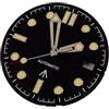 Generico 31mm quadrante ondulato dell'orologio lancette adatte for NH35A ETA 2824 PT5000 ST21308215 821A DG2813 3804 movimento data luminoso(A black,Miyota8215 DG2813)