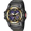 WeaShaemgLi Orologio sportivo da uomo con quadrante grande, militare, S-Shock, impermeabile, retroilluminazione, sveglia, cronometro Caratteristiche: robusto orologio da polso per allenamento, escursionismo e