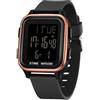 Forrader Orologio digitale quadrato, orologio militare da uomo, impermeabile fino a 5 atm, orologio sportivo per attività all'aria aperta, con luce/sveglia/data/doppio orario/conto alla rovescia