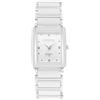 Haonb Orologi Da Polso Orologio Da Coppia Quadrato In Ceramica Di Moda, Bianco Maschio