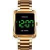 TONSHEN Uomo e Donna Orologio Fashion Acciaio Inossidabile Touch LED Digitale Elettronico Orologi da Polso Controllo (Oro)