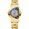 DAXIAOYU Orologio meccanico automatico da uomo con scheletro a triangolo irregolare di moda unico orologio da polso in acciaio inossidabile di lusso impermeabile luminoso business orologio, Oro e
